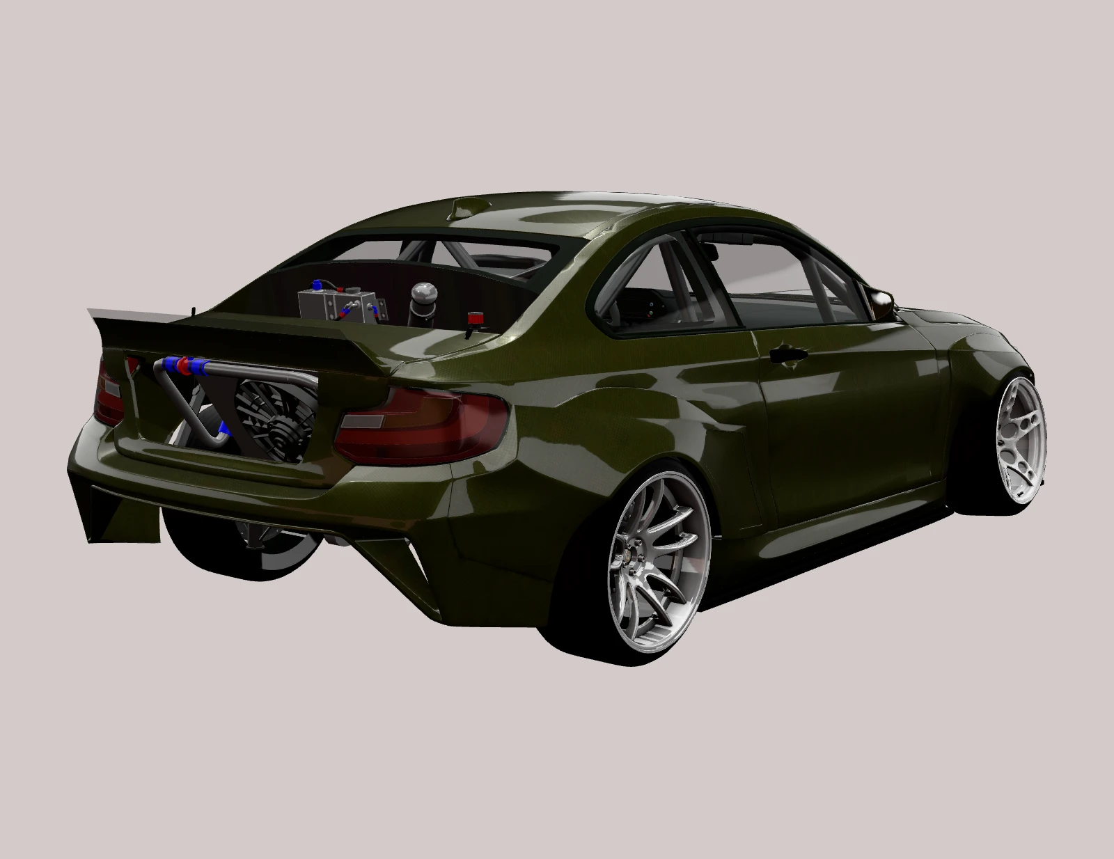 BMW BMW F22, rear three-quarter view (3D render)
