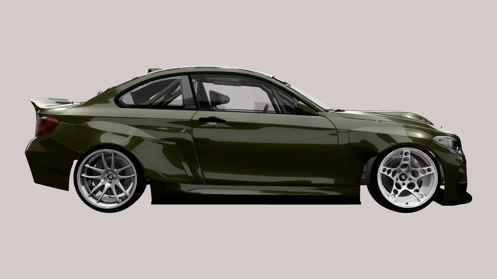 BMW BMW F22, side profile (3D render)
