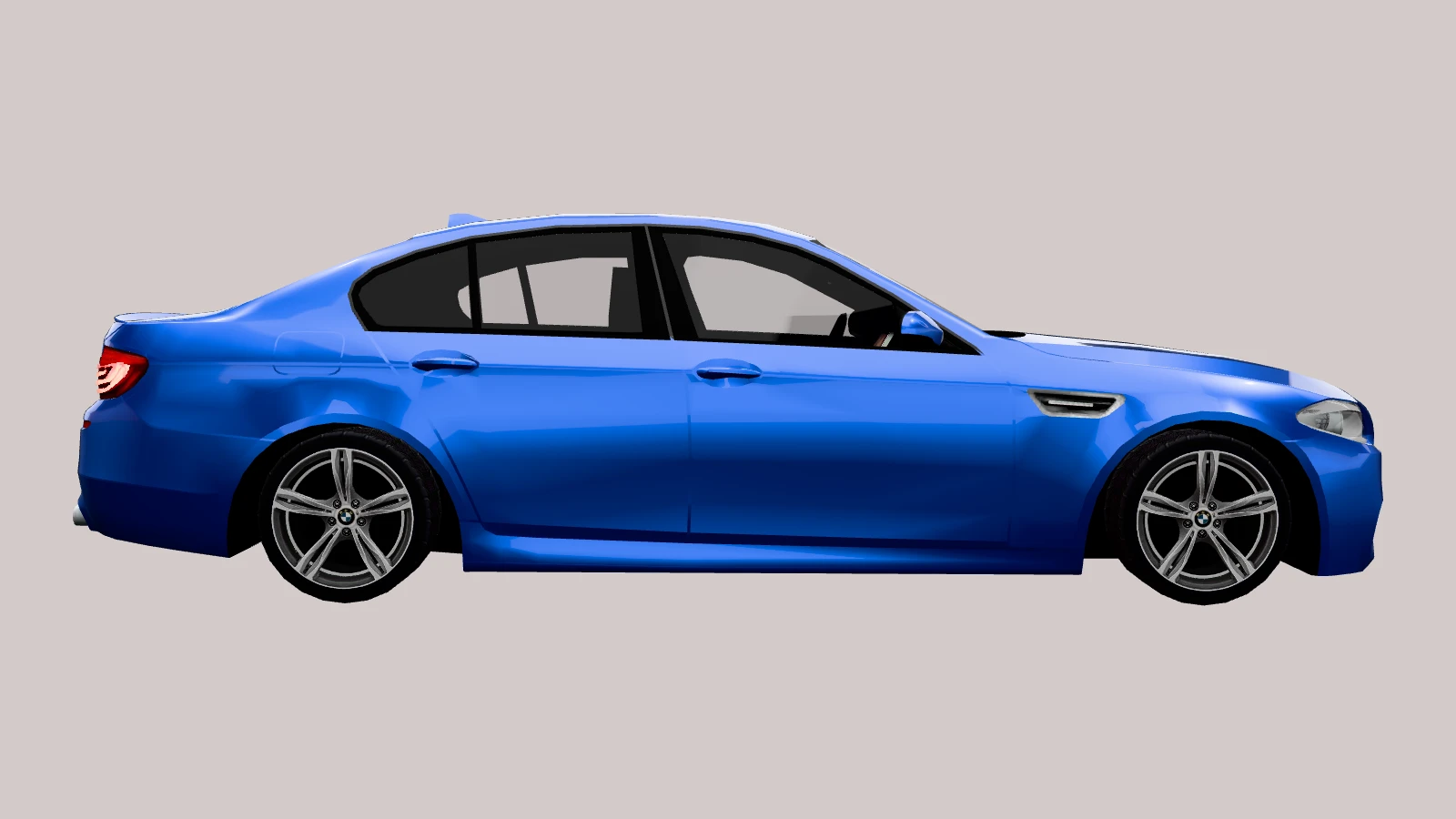 BMW M5 F10, side profile (3D render)