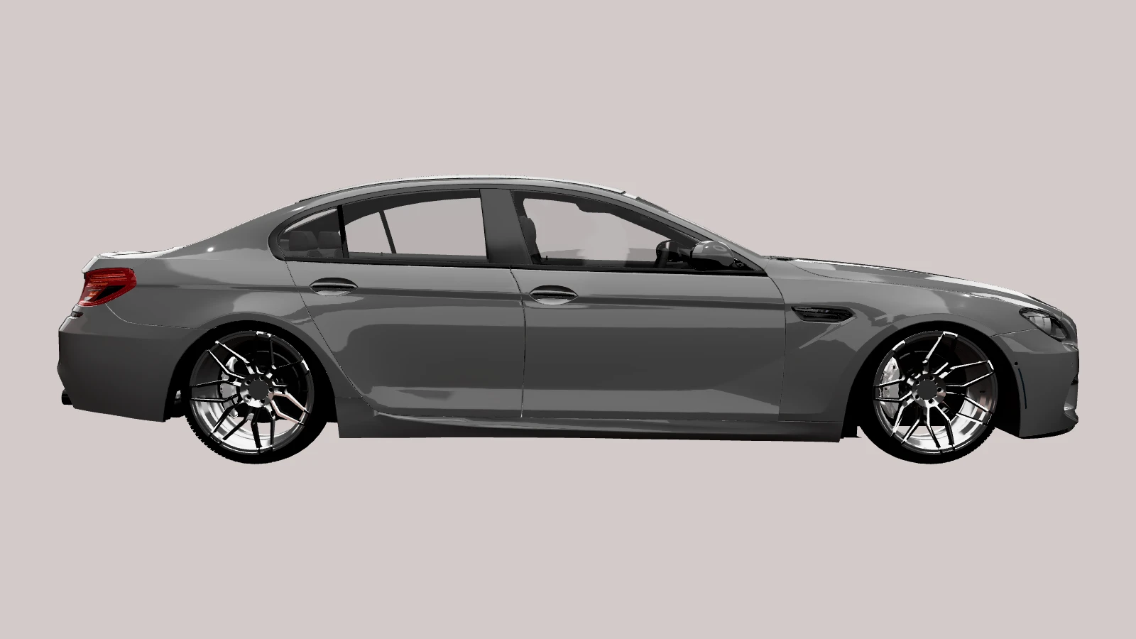 BMW M6 Gran Coupé, side profile (3D render)